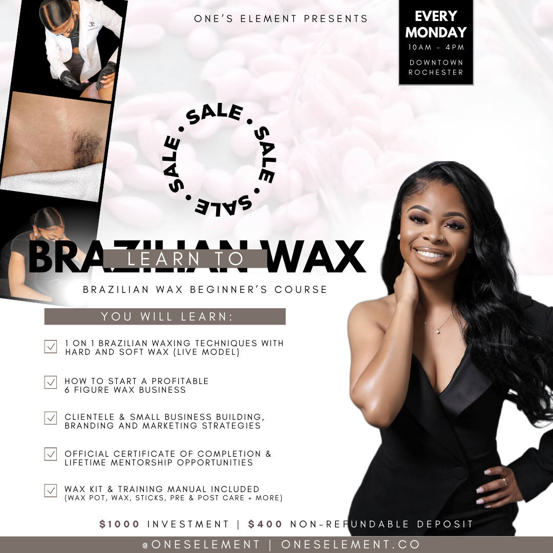 1 on 1 Brazilian Wax Course KIT NOT INCLUDED